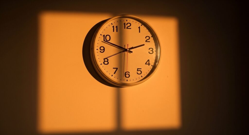 夕方の時計