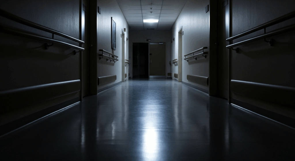 深夜の介護施設