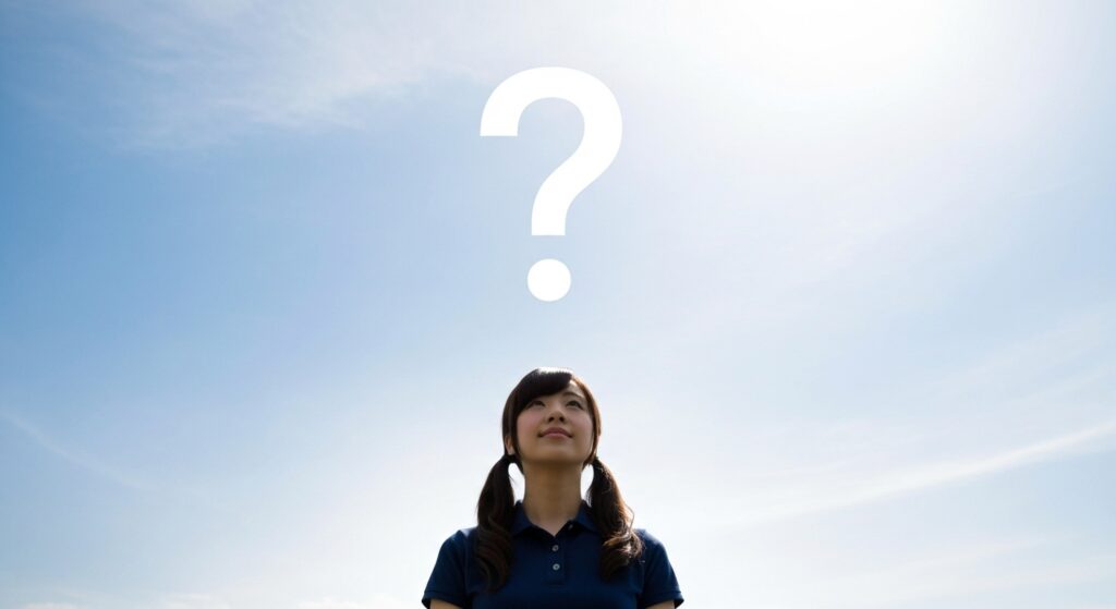 疑問に思ってる女性の介護職員