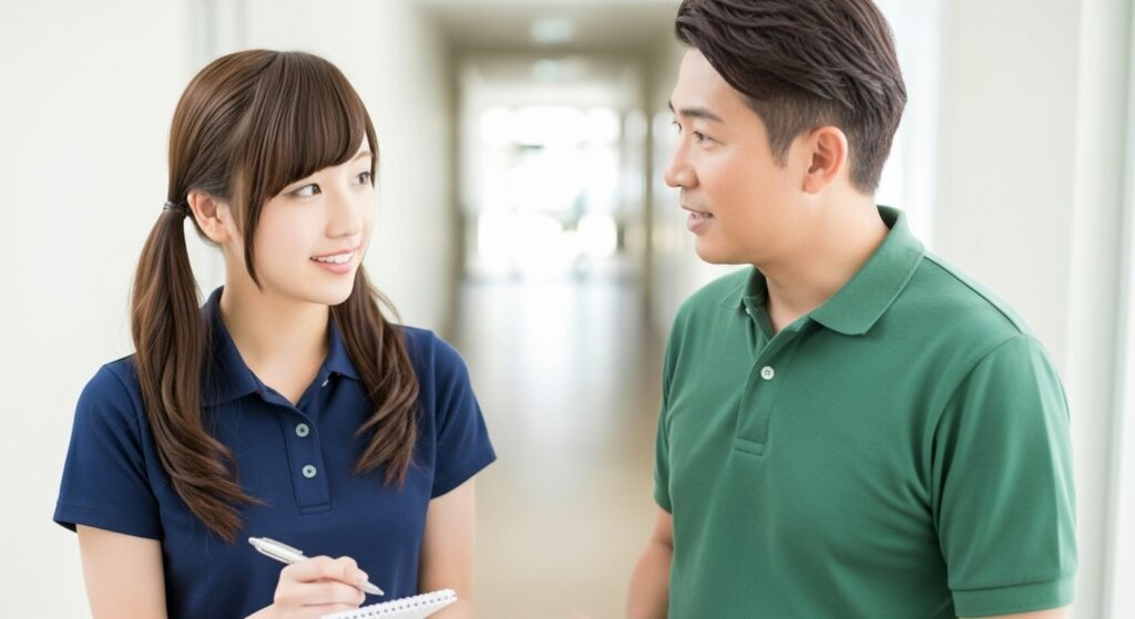 男性介護職員と女性介護職員