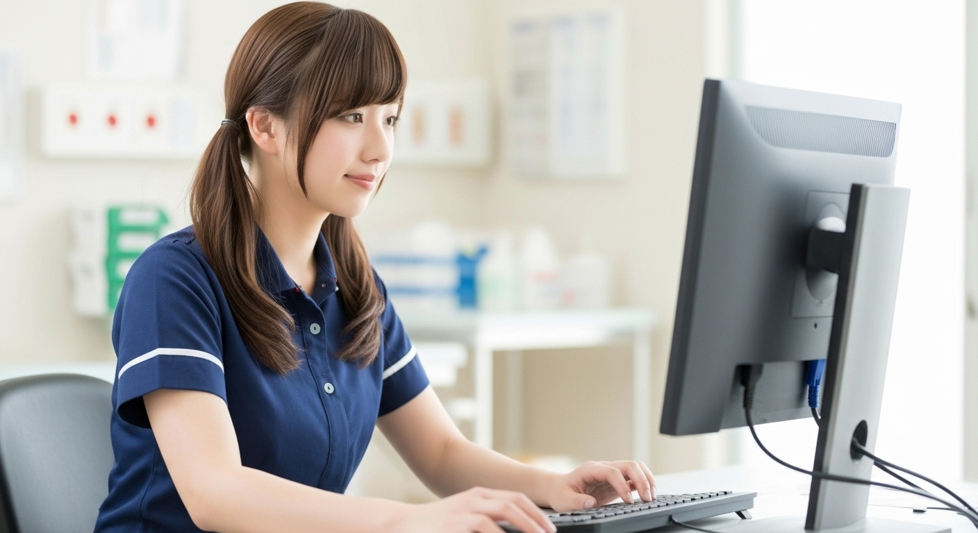 女性の介護職員の画像