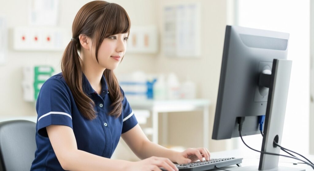 女性の介護職員の画像