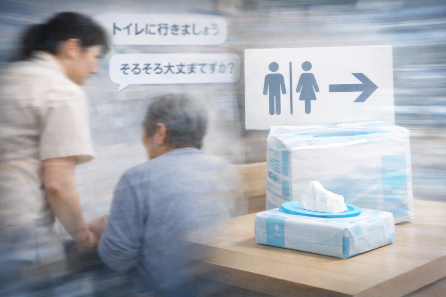 トイレの声掛けをしている画像