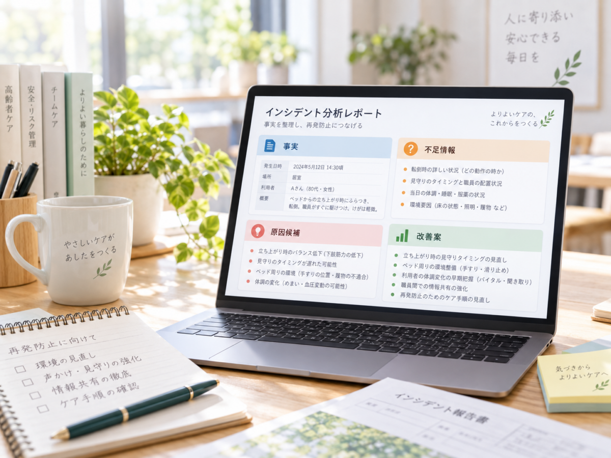 事故検証の結果整理を表す紹介用イメージ（実際の分析結果画面ではありません）