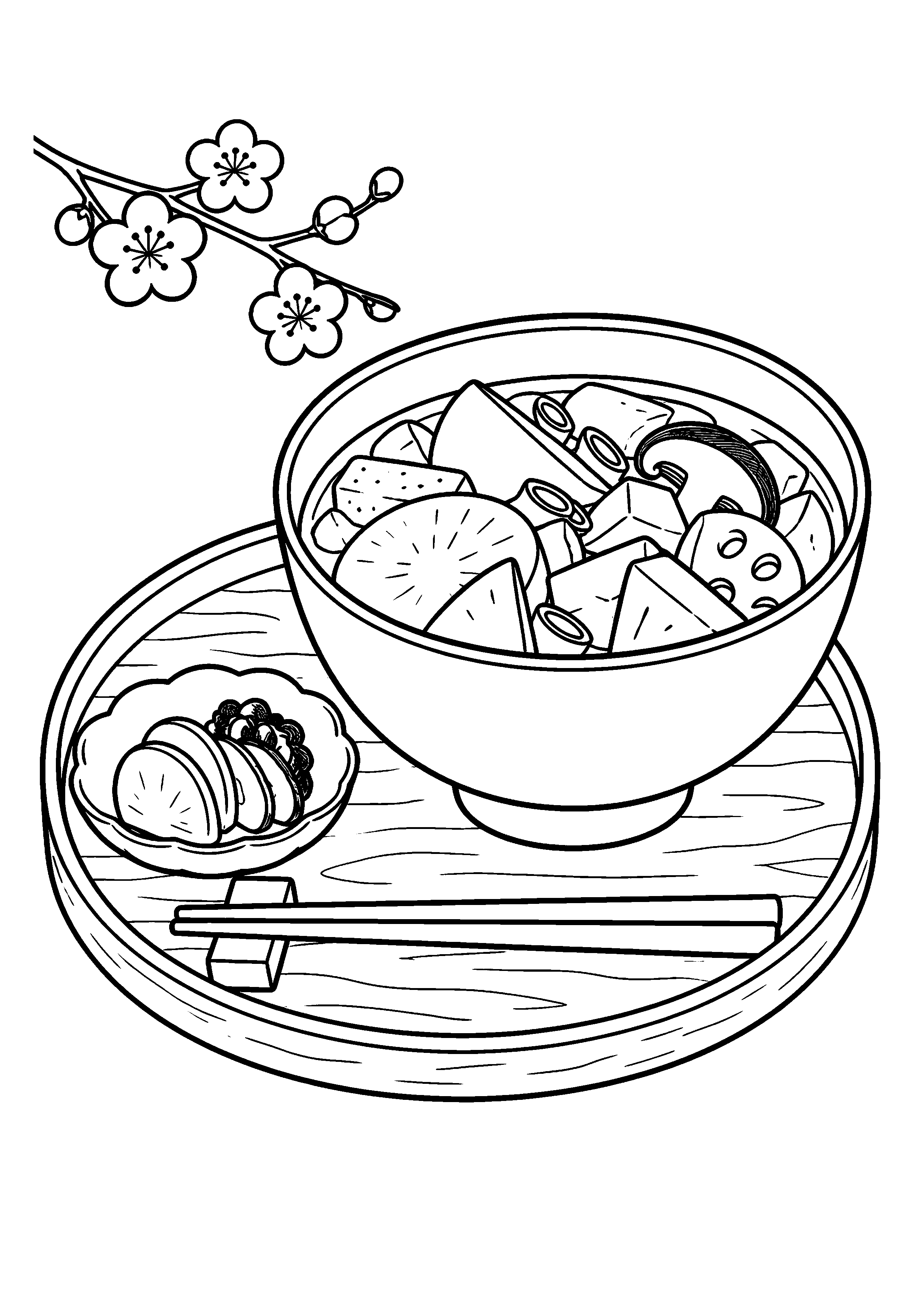 【11月】けんちん汁の塗り絵